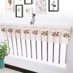 布艺蕾丝暖气罩装 家用暖气片罩防熏黑墙老式 饰防尘遮挡罩套盖布巾