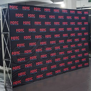 展会背景广告墙铝合金拉网展架布拉网便携式签名墙快幕秀拉网展架