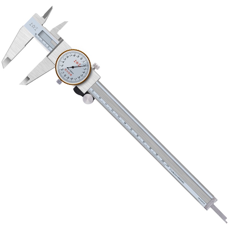 上工不锈钢带表卡尺0-150-200-300mm代表卡尺 高精度油标游标卡尺