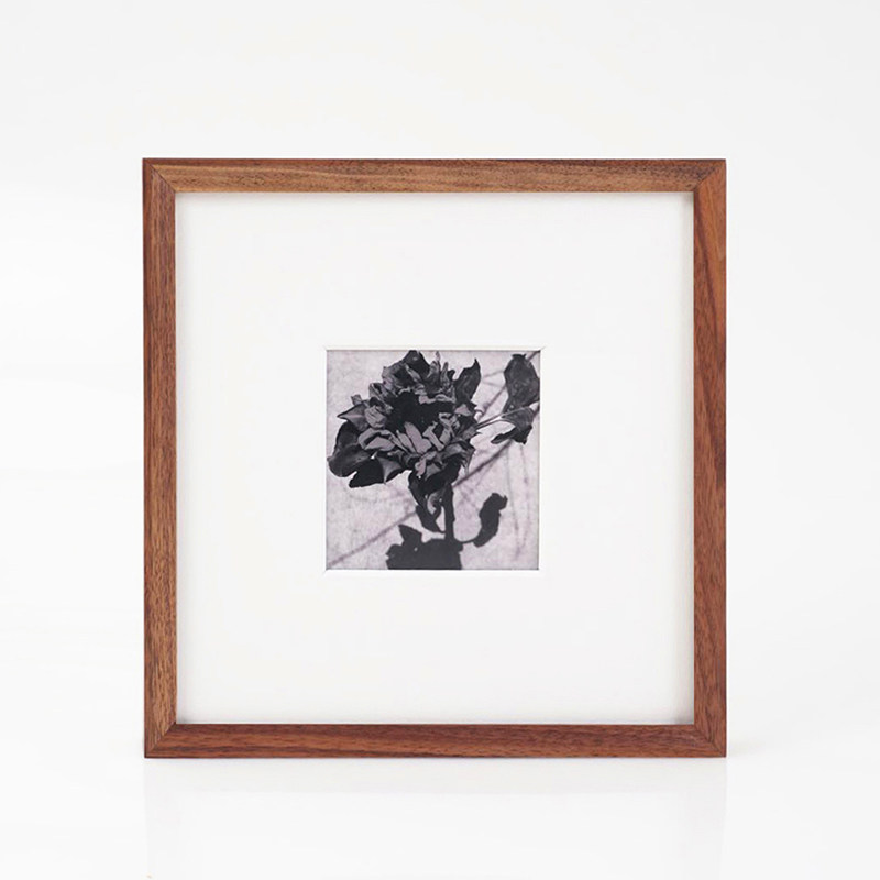黑胡桃实木摆台装裱相框洗照片7寸8寸10寸A4简约木质斜边正方打印