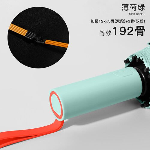 升级加固256骨折叠伞抗风暴雨伞黑胶加厚遮阳防晒男晴雨两用现货