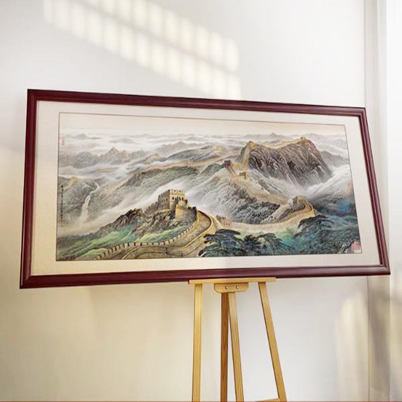 画框大尺寸装裱巨幅挂墙山水画超大国画横版竖版相框任意尺寸定制