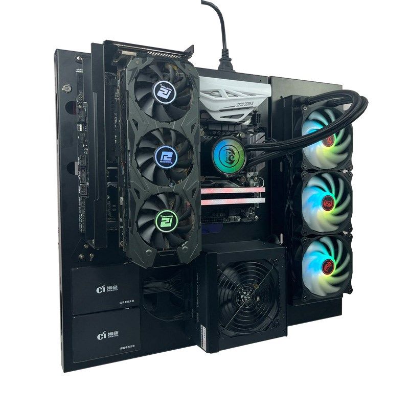 开放式壁挂机箱电竞模块创意水冷机箱平台测试P主板托架定制DIY