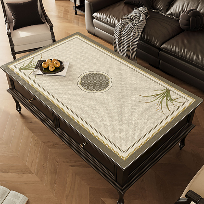 茶几桌布轻奢高级感免洗防水防油垫客厅家L用长方形茶几桌面保护