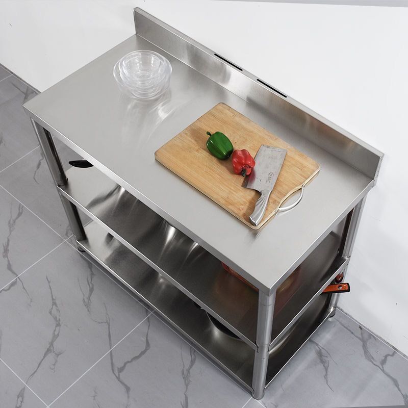 不锈钢工作台饭店家用厨房烧饭炒菜灶台案板切菜桌三层收纳置物架,家装主材,商用厨房操作台/工作台,淘宝优惠券,粉丝福利购,淘宝优惠卷