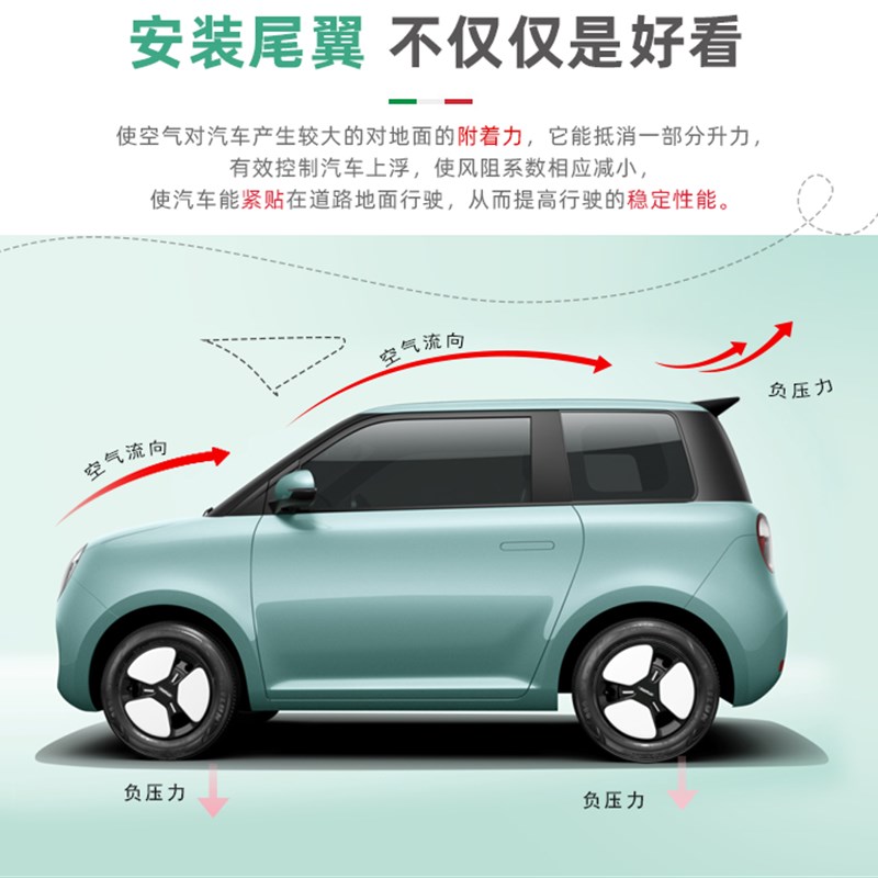适用长安糯d玉米尾翼顶翼定风翼后尾翼后备箱车外饰改装尾翼装饰