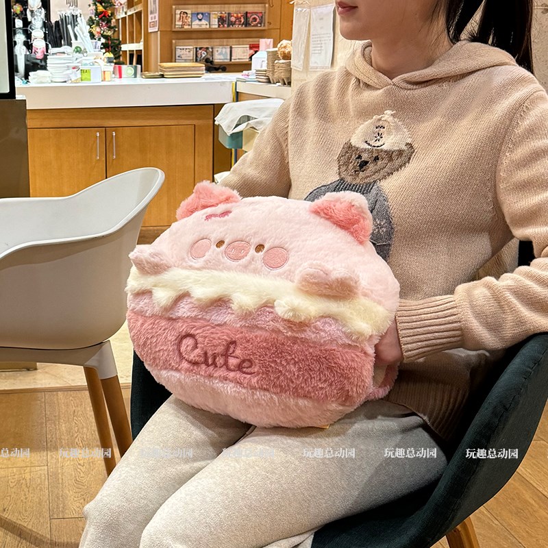蛋糕动物抱枕被子两用靠枕办公室午睡空调毯子P二合一车载靠垫枕