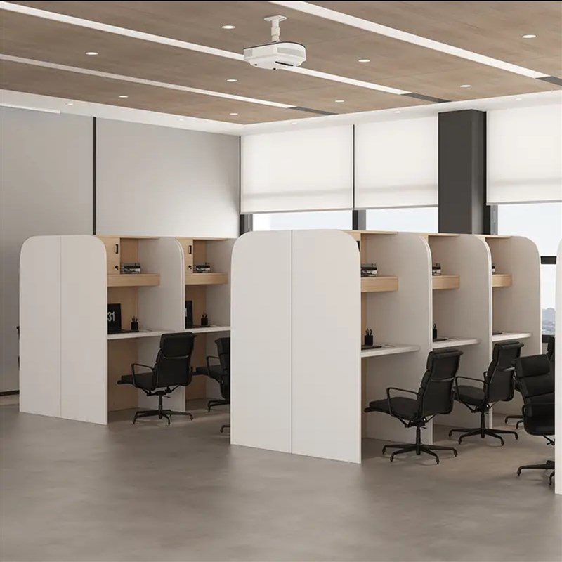 自习室读b书室隔断桌椅书桌封闭沉浸式自习桌子考研上岸电脑学习