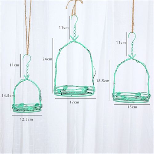 空中悬挂吊篮阳台花园庭院幼儿园花篮多层花架装饰欧圆形铁艺吊饰