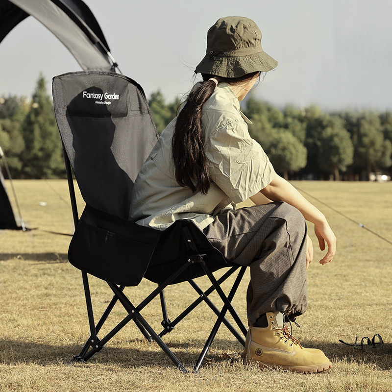 户外折叠椅子可携式月亮椅野餐露营椅钓鱼美术写R生椅小马扎桌椅