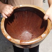 5ZW特大老式 擂钵超大擂茶钵家用捣蒜器擂辣椒擂米糊传统家用研磨