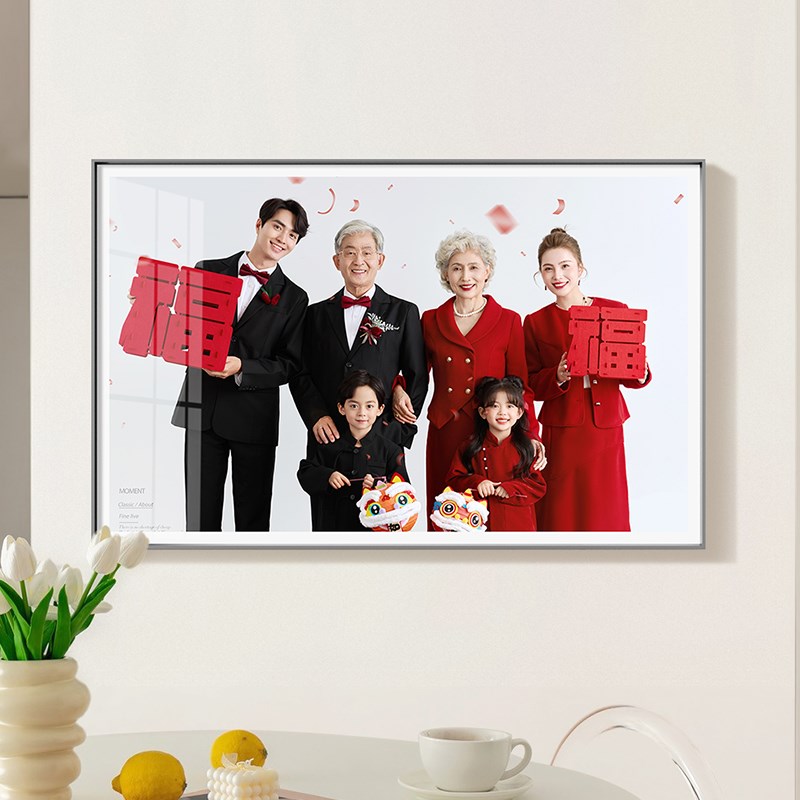 全家福照片相框i挂墙加打印照相片放大高端轻奢结婚纱照相册定制