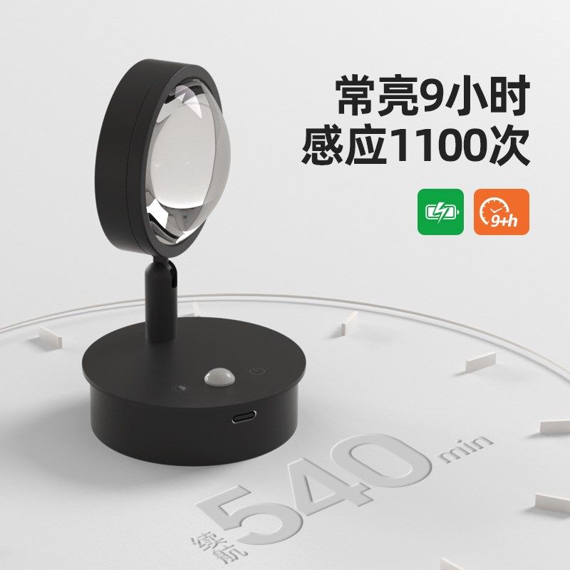 日落夕阳感应壁灯免布线充电氛围灯入户门玄关过道背景墙装饰画灯