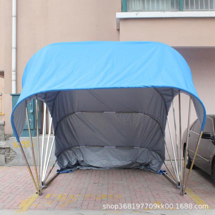 家用汽车液压折叠车篷5.6米遮阳车棚雨棚移动简易折叠车库