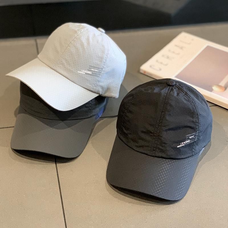 男夏天超薄速干鸭舌帽子休闲钓鱼遮阳棒球帽户外网眼透气太阳帽潮