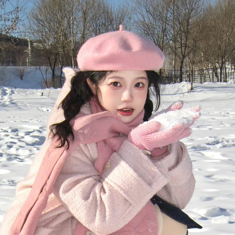 2024新款贝雷帽显瘦气质画家帽子女百搭秋冬大头围显脸小网红复古