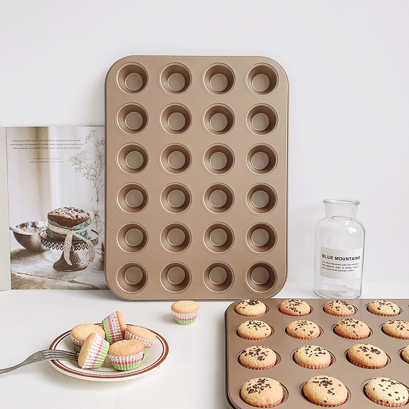 喜之焙烘焙烤盘6/9/12/16/24连马芬麦芬烤盘纸杯蛋糕不粘模具家用