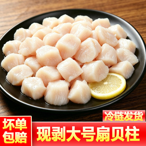 新鲜扇贝柱冷冻大号扇贝丁刺身瑶柱扇贝肉柱商用小海鲜批发