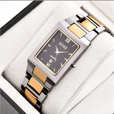 钨钢手表HOHE长方形防水商务男表