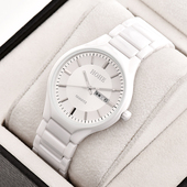 HOHE鸿鹤手表 男士 双历陶瓷防水石英表 正品 日本机芯时尚 休闲男表