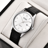 正品 日本机芯简约复古商务男表 超薄皮带防水石英表 HOHE手表 男士