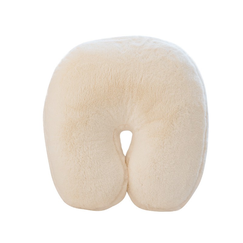 ins创意抽象胖胖抱枕大u波浪兔绒民宿软装床头甜甜圈靠枕立体雕塑