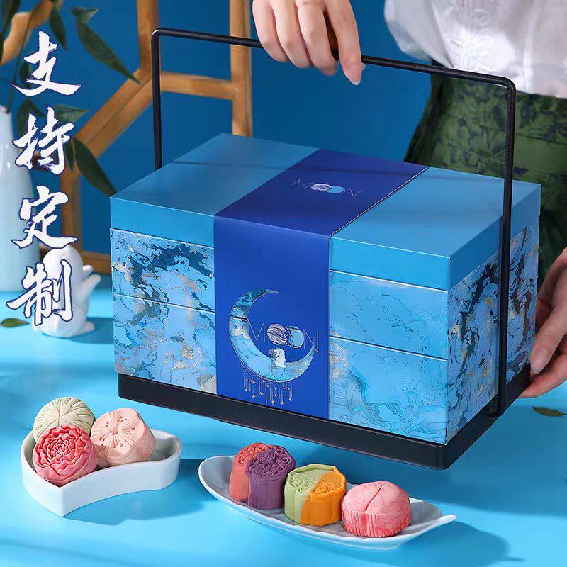 2025月饼礼盒装送礼团购定制广式蛋黄莲蓉五仁奶黄流心中秋节礼品