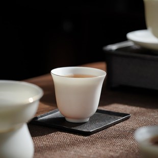 家用客厅办公室泡茶壶三才盖碗公杯茶杯礼盒装 羊脂玉功夫茶具套装