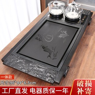 泡茶台茶具套装 全自动茶盘一体大号长方形排水式 家用办公室木茶托