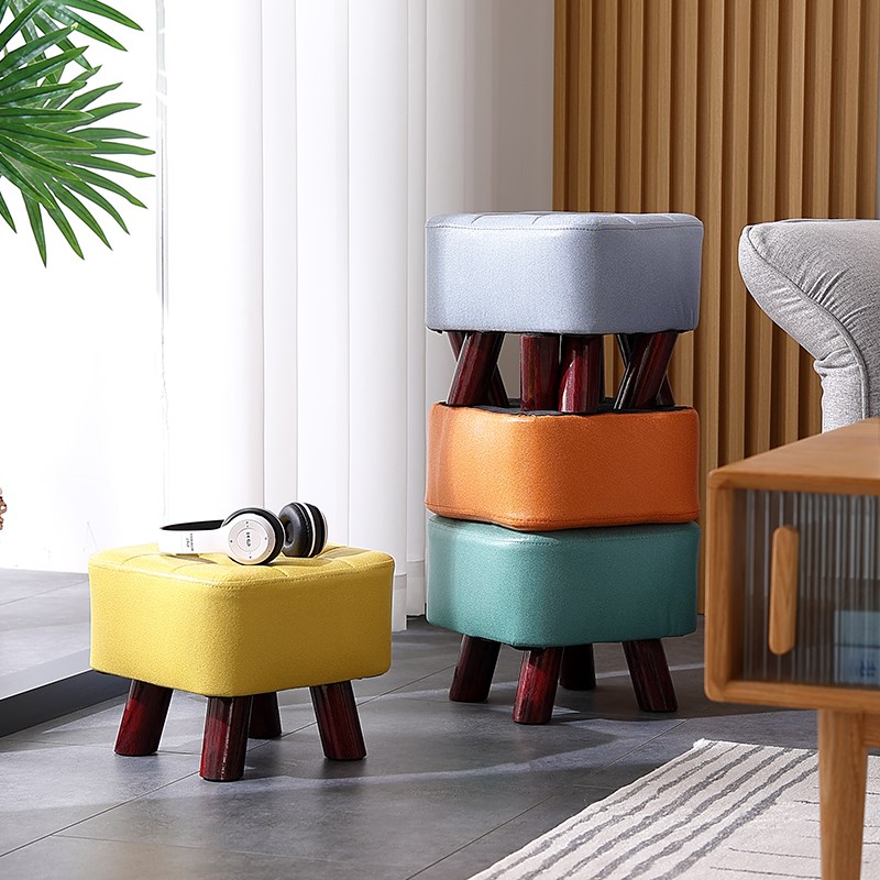 家用小凳子矮凳沙发茶几凳客厅坐凳科技布入户门口换鞋凳网红板凳
