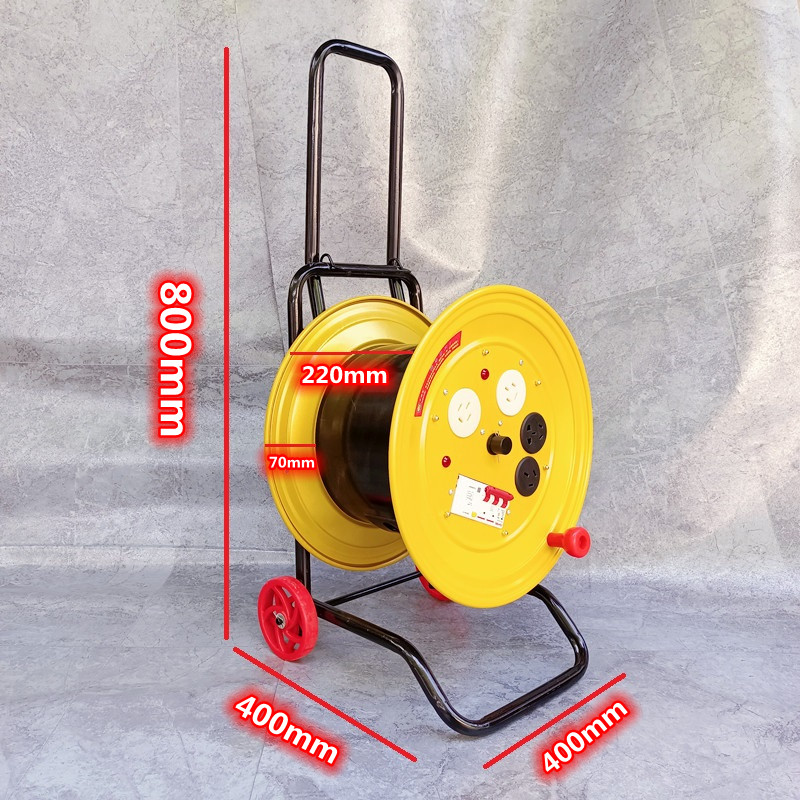 380V电缆盘拖线盘行动电源延长接线盘卷线绕线盘收线轴20/30/50米