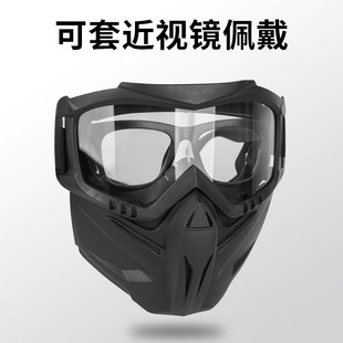 全脸防护面罩焊工防强光辐射防烤脸电焊面具防风沙飞溅防尘护目镜