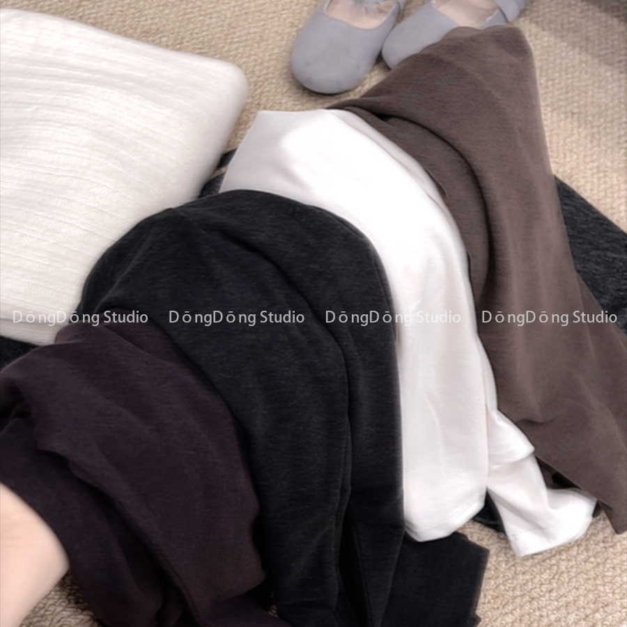 秋季新品[银片慕斯绒]柔软弹力舒适磨毛立领长袖秋冬打底衫 7118