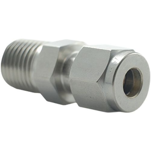 316L不锈钢MC转换接头 NPT内螺纹转卡套直通 PT外丝终端接头