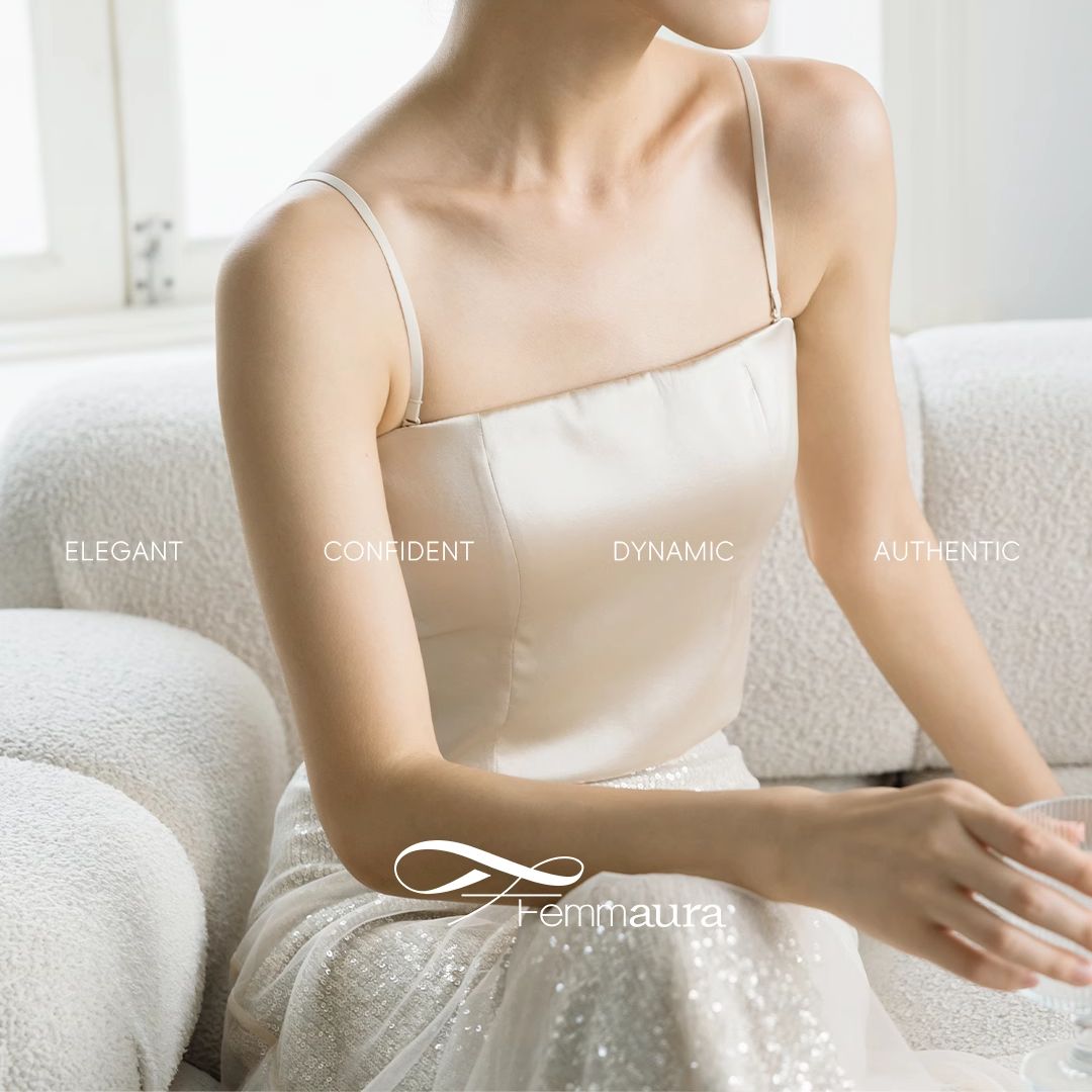 FEMMAURA 曜丨19姆米缎面真丝美背抹胸 Nora 诺拉