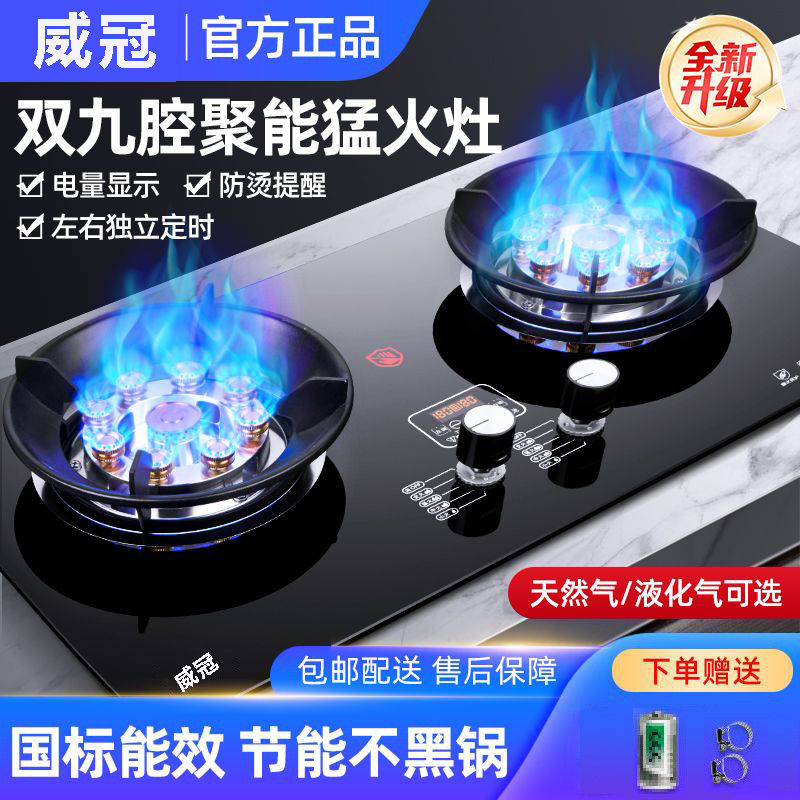 威冠燃气灶双灶家用嵌入