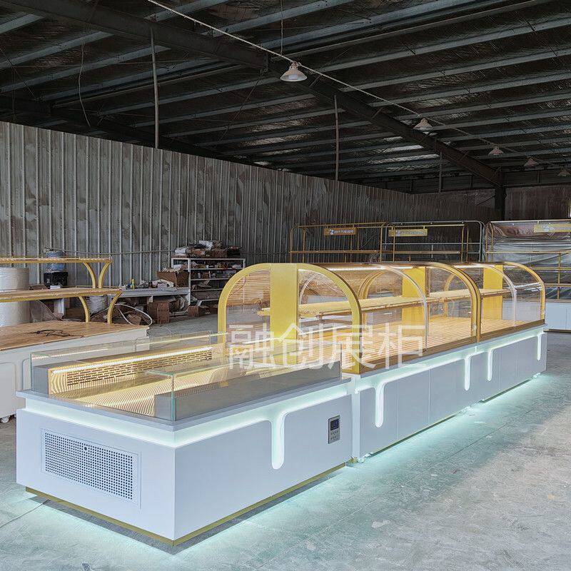 面包柜烘焙店展示柜弧形中岛边柜模型柜西点展示柜蛋糕模型甜品柜