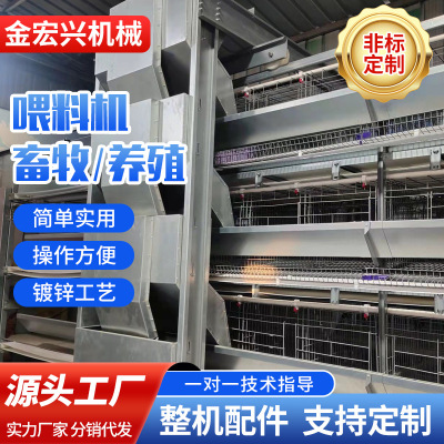 定制蛋鸡笼养殖机械设备层叠自动喂料喂料机鸡笼畜牧业金宏兴