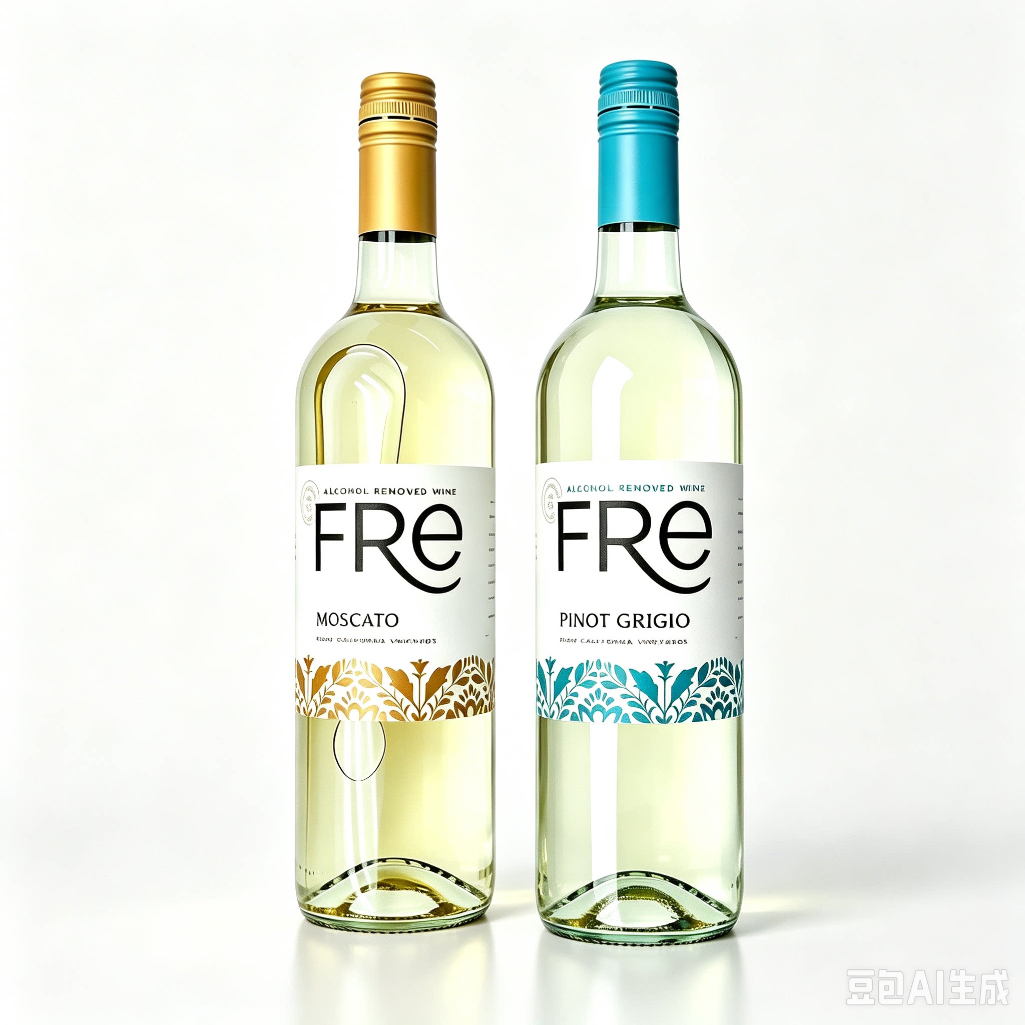 【微香】fre无醇白葡萄酒脱醇莫斯卡托+长相思750ml2瓶装原装进口