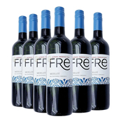 fre脱醇红葡萄酒无醇红酒梅洛750ml聚会应酬挡酒敬酒美国舒特轻舞