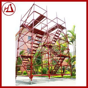 厂3.25厚钢管香蕉式 脚手架厂家加工制作施工方便爬梯