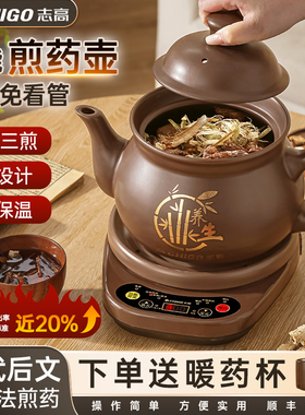 志高中药电煎壶煎药壶全自动熬药家用专用锅药罐熬药电砂锅煮炖机
