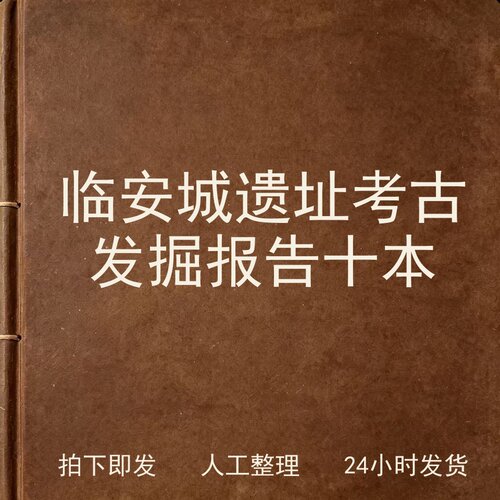 临安城遗址考古发掘报告 十本考古人文兴趣参考电子版