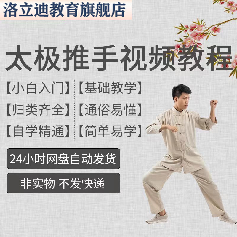 太极拳视频教程太极推手课程太极散手教学对练套路拳法视频教程