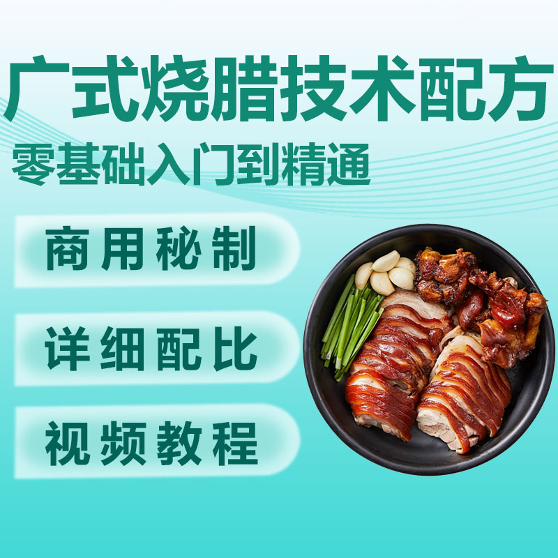 广式烧腊 深井烧鹅烧鸭技术配方 广东烧腊 烧鸭 烧鹅视频培训教程