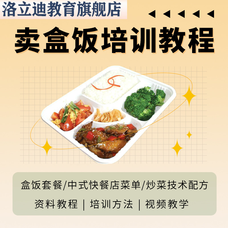 卖盒饭套餐中式快餐店菜单炒菜技术配方资料教程培训方法视频教学