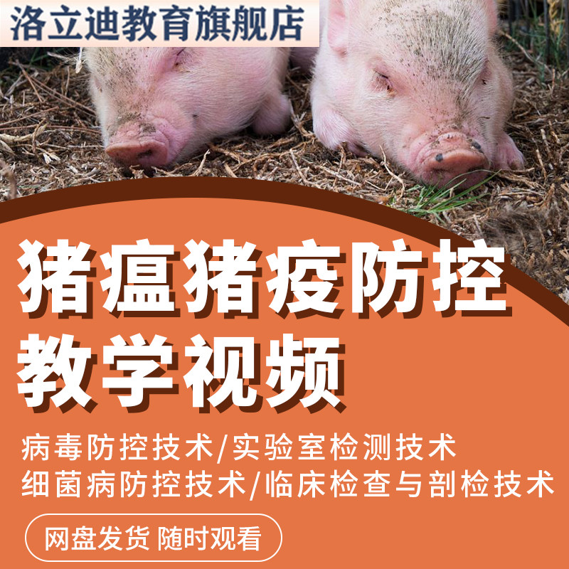 猪瘟猪疫病防控猪场消毒养猪教程讲解教学视频学习课程