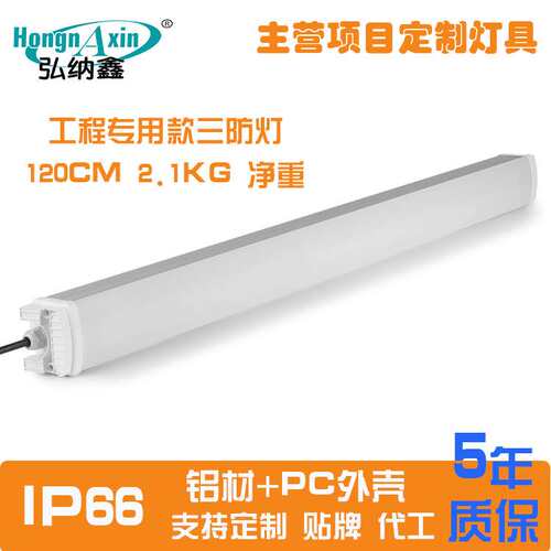 应急三防灯一体化应急条形灯仓库工厂电厂停电自动切换电池供电