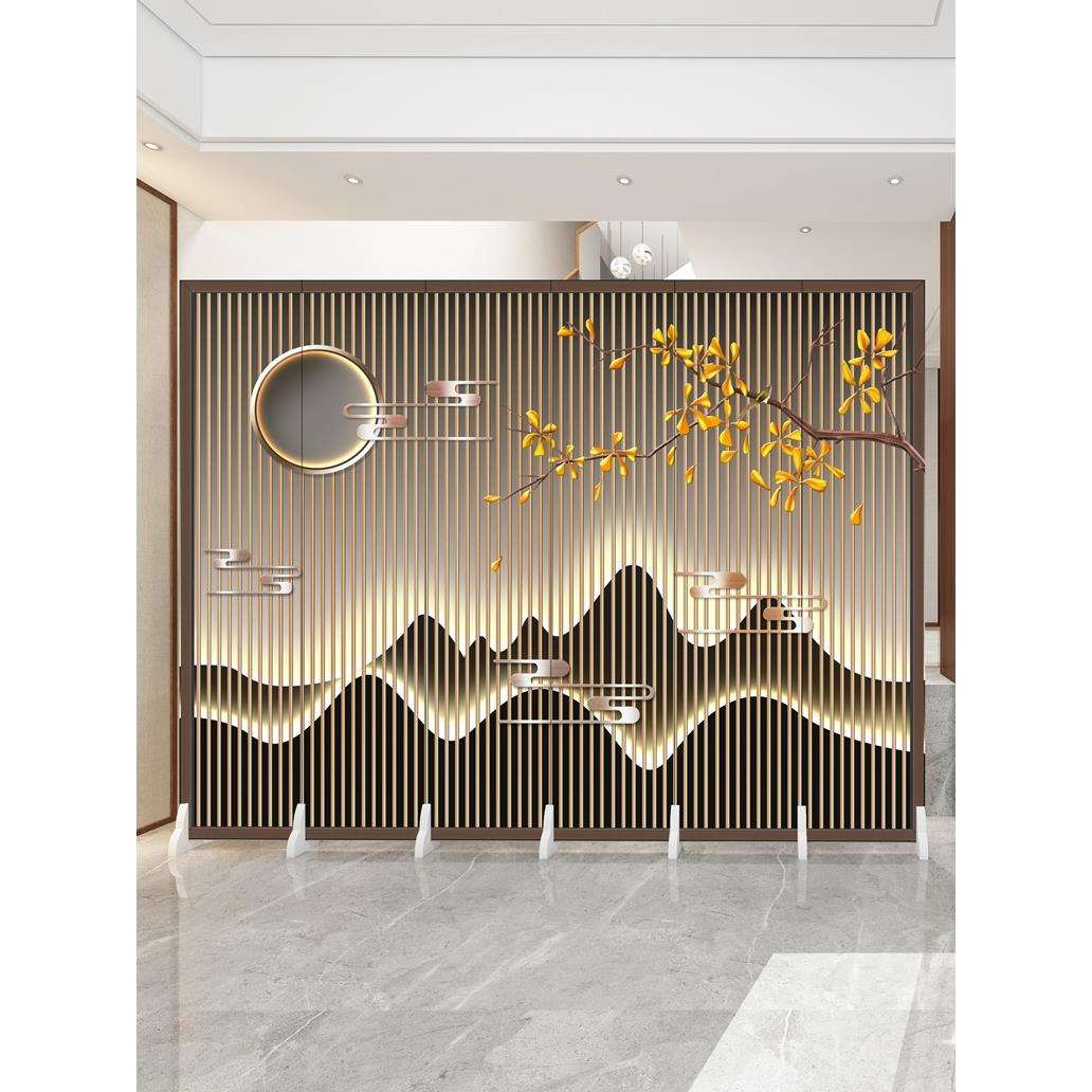 屏风隔断客厅简约现代办公室厕所防水遮挡墙折叠移动玄关布艺折屏