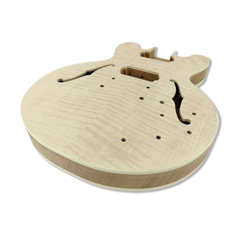 高档桃花芯虎纹贴皮电吉他335专用 琴体 琴身 琴箱电吉他半成品配